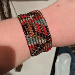 Beaded cuff bracelet